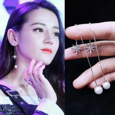 Zircon Octagonal Star Earrings