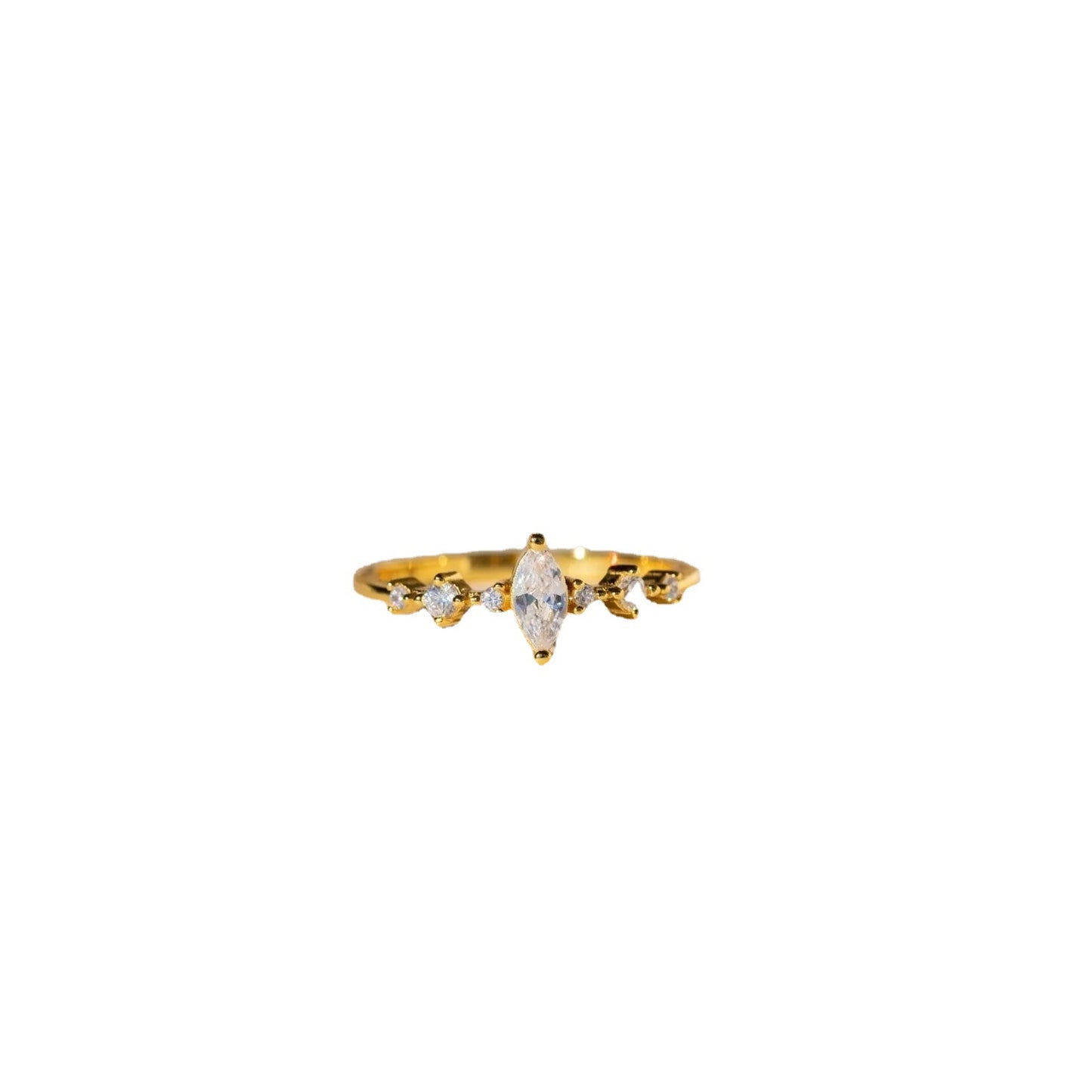 French Royal Style Diamond-Studded Ring