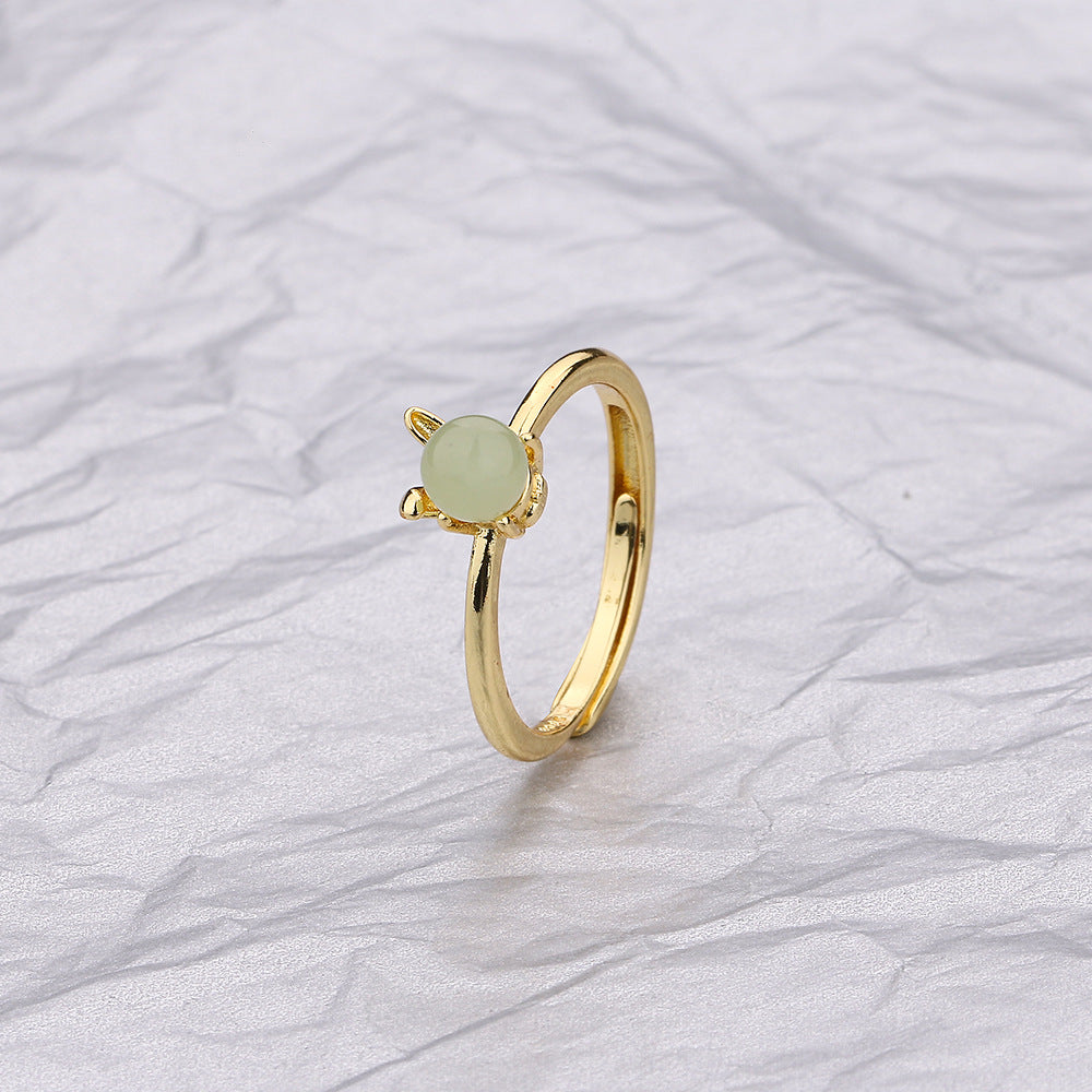 Cute Simple Rabbit Zodiac Sign Index Finger Ring for Women