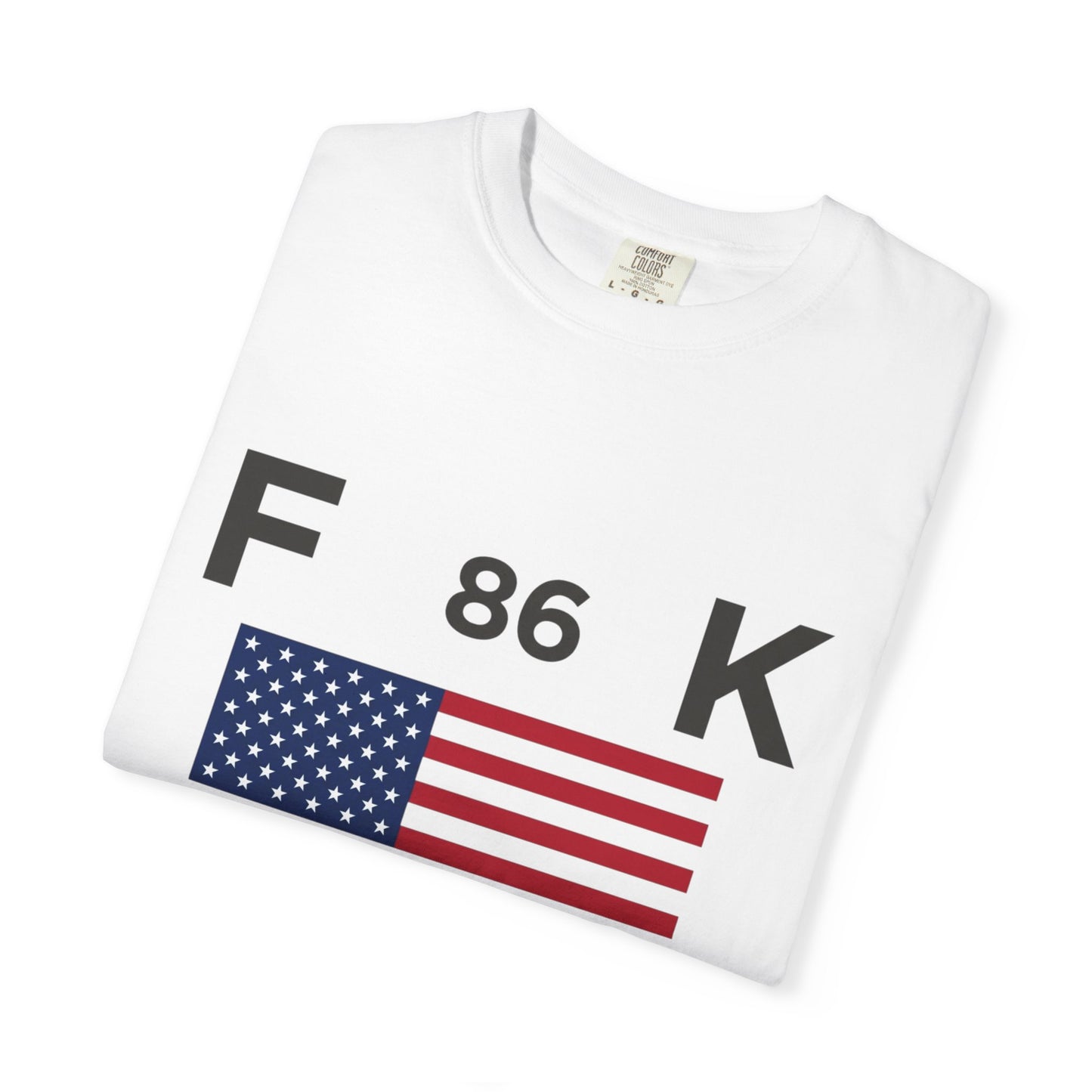Graphic Tee — American Flag "F 86 K  T 47 P" Bold Statement T-Shirt