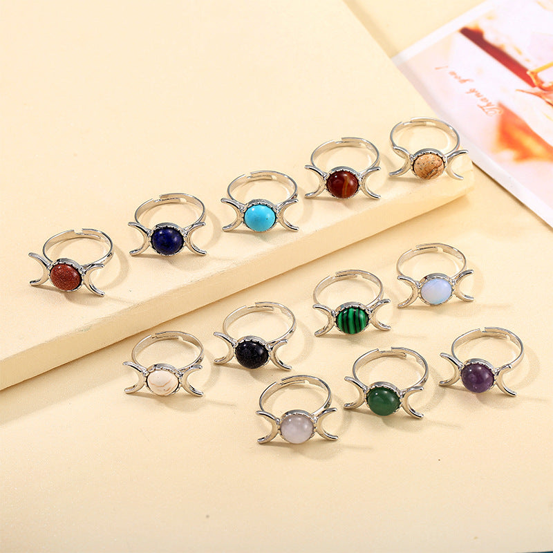 Vintage Women's Natural Stone Fashion Ring