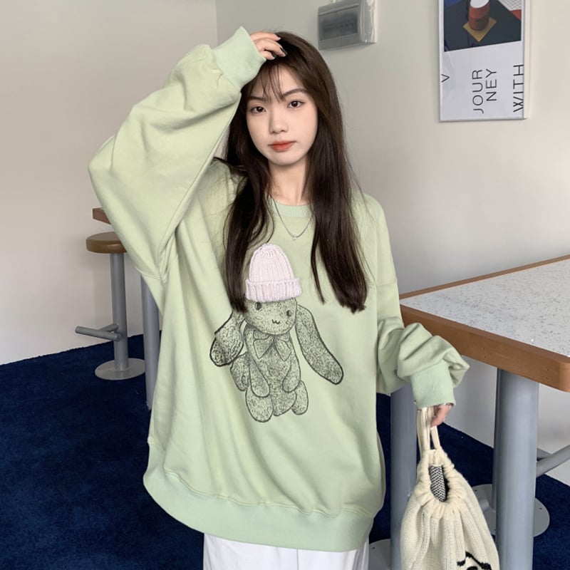 Women's Round Neck Sweater with Trendy Design