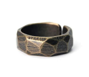 Vintage Handcarved Solid Copper Ring Collection