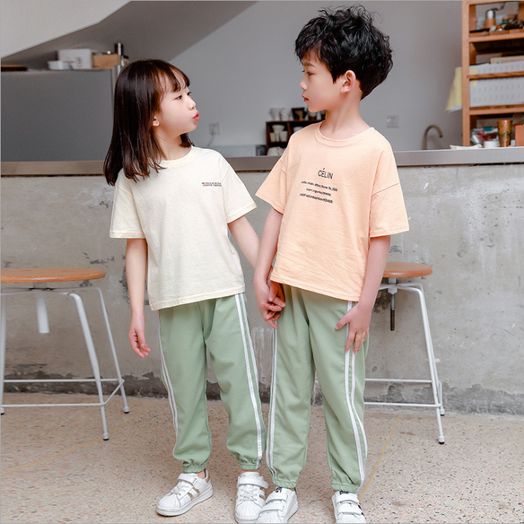 Kids' Casual Summer Pants with Side Stripe Design