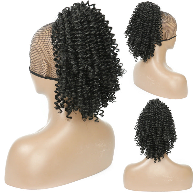 Short Curly Ponytail Hairpiece in Chemical Fiber