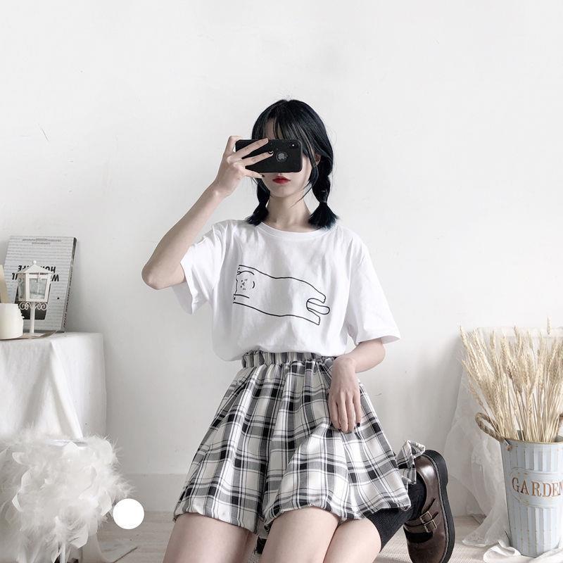 Loose Plaid Skirt for Women's Fashion Personality