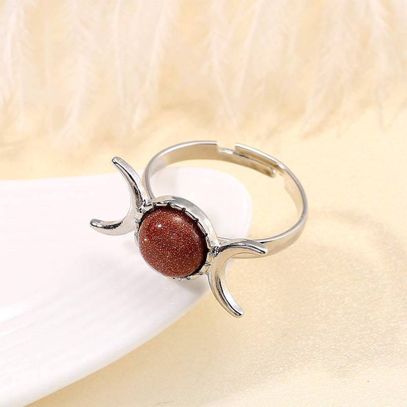 Vintage Women's Natural Stone Fashion Ring