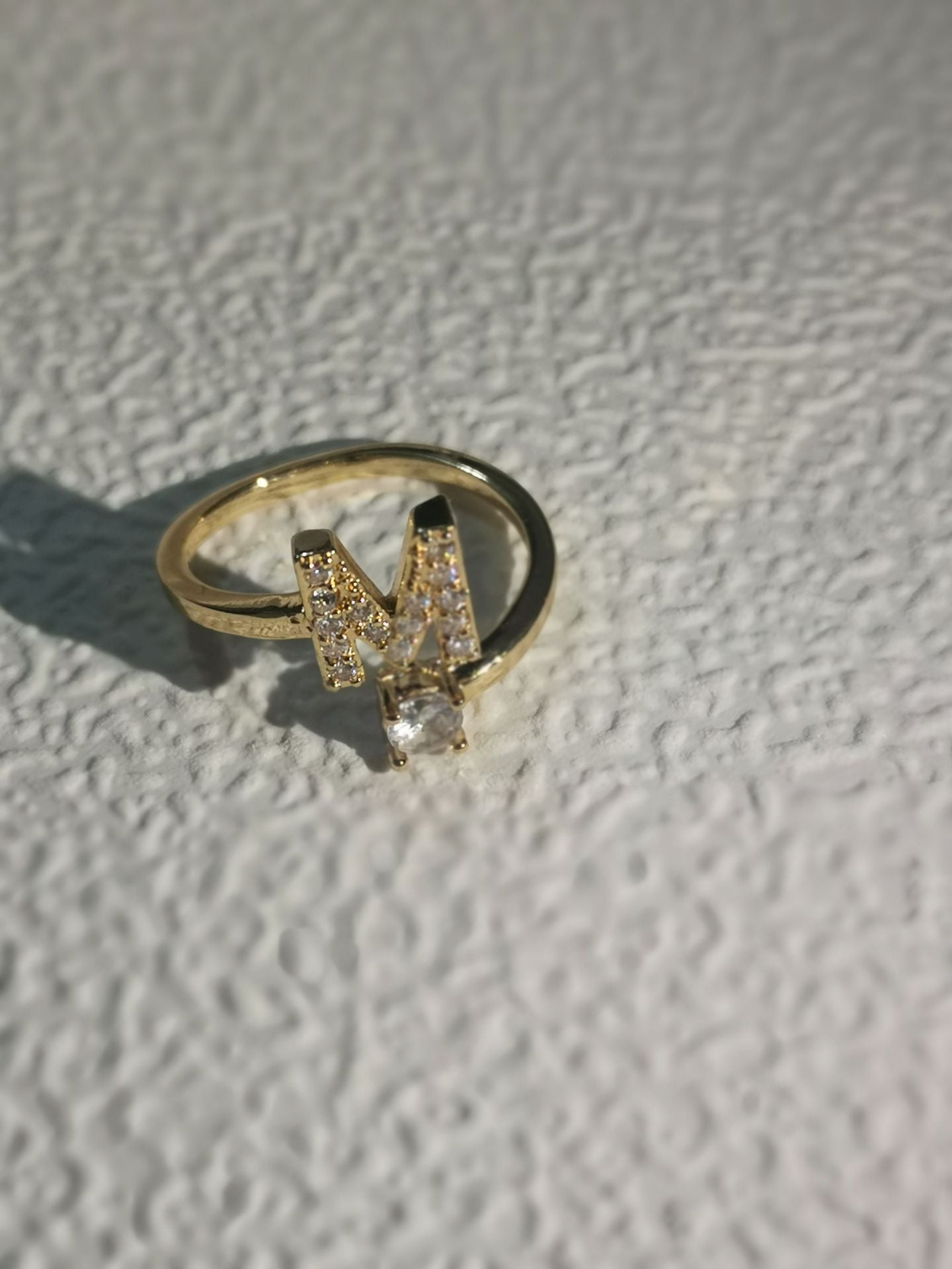 Trendy Zircon Micro-Inlaid Letters Jewelry Ring