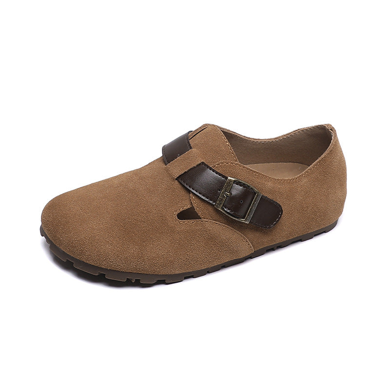 Genuine Leather Platform Slip-On Fisherman Shoes for Women