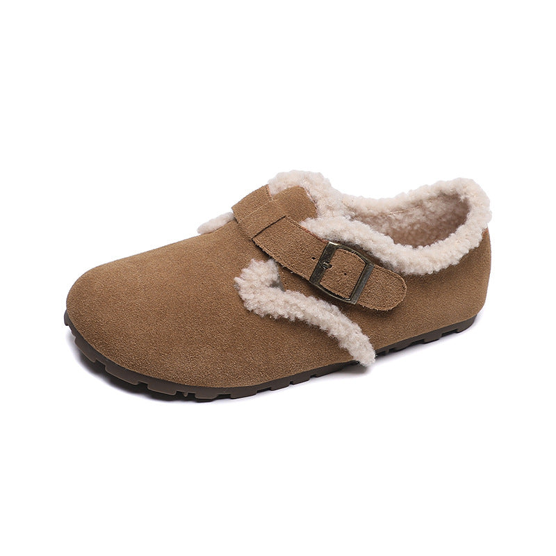 Genuine Leather Platform Slip-On Fisherman Shoes for Women