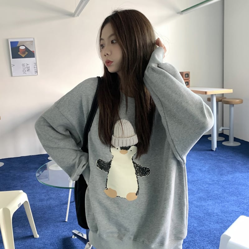 Women's Round Neck Sweater with Trendy Design