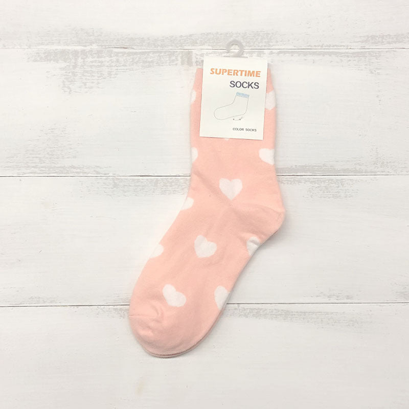 Ladies' Simple Cotton Love Stockings and Socks