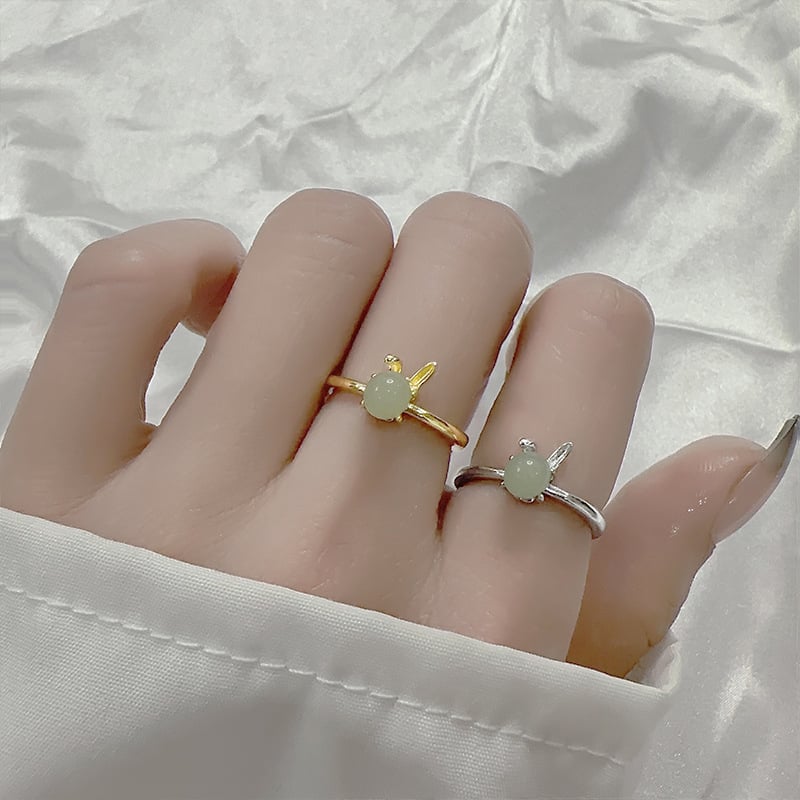 Cute Simple Rabbit Zodiac Sign Index Finger Ring for Women