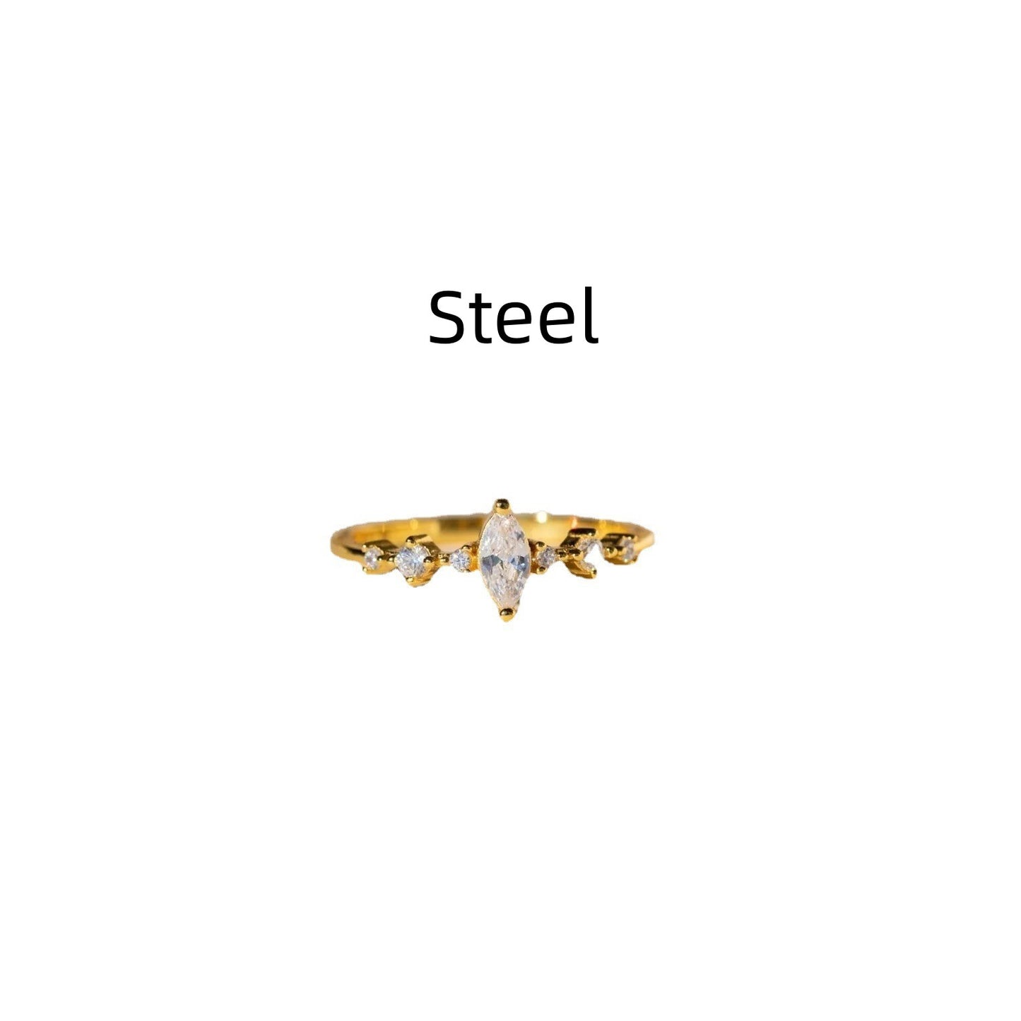 French Royal Style Diamond-Studded Ring