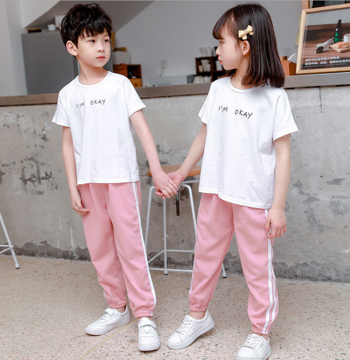 Kids' Casual Summer Pants with Side Stripe Design