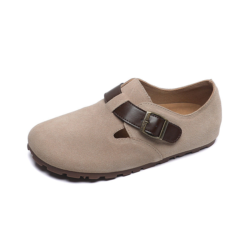 Genuine Leather Platform Slip-On Fisherman Shoes for Women