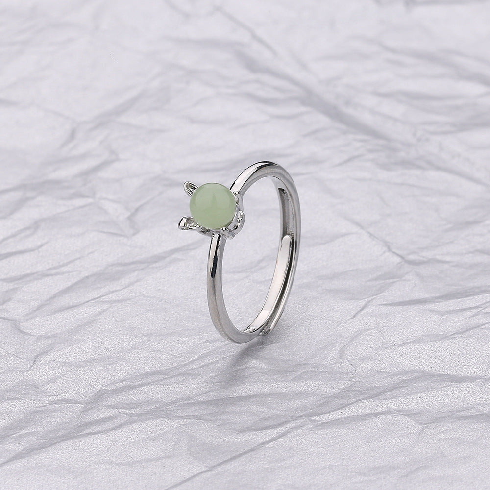 Cute Simple Rabbit Zodiac Sign Index Finger Ring for Women