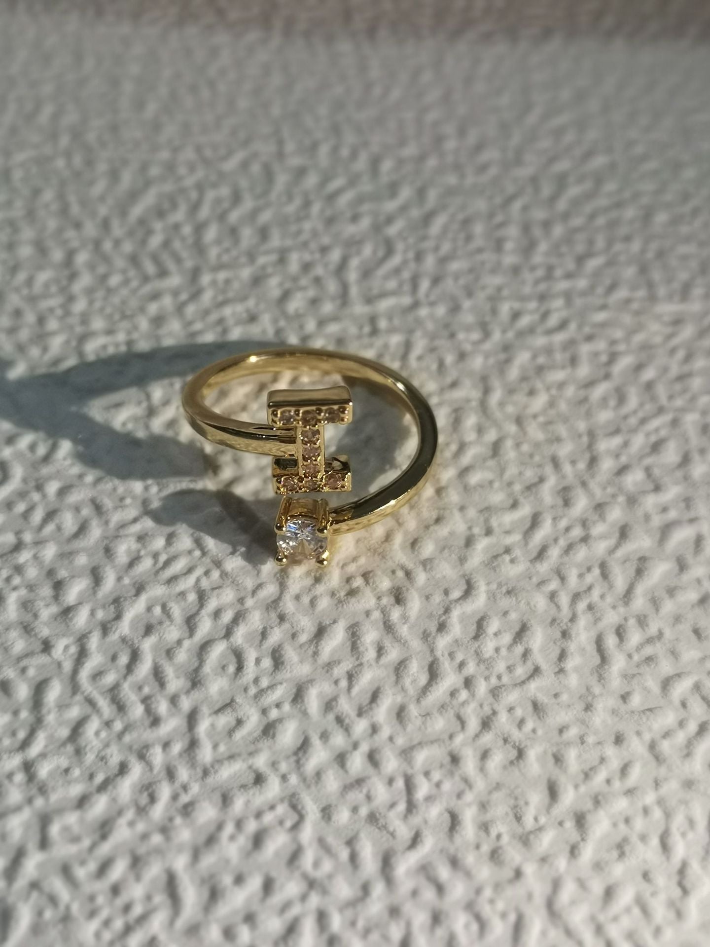 Trendy Zircon Micro-Inlaid Letters Jewelry Ring