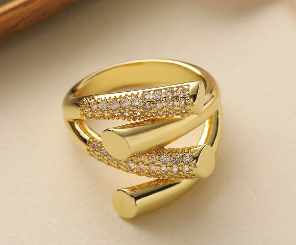 Women's Simple Zircon Ring Set for Parties and Daily Use