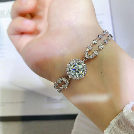 2 Karat Moissanite Diamond Bracelet for Women