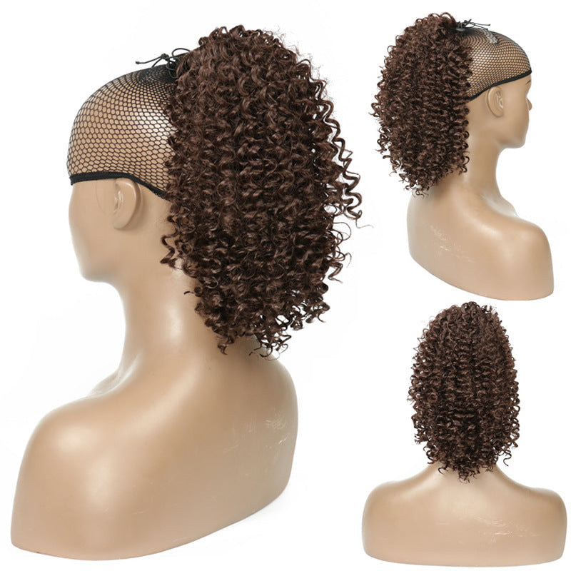 Short Curly Ponytail Hairpiece in Chemical Fiber