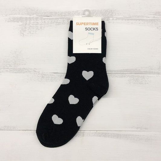 Ladies' Simple Cotton Love Stockings and Socks
