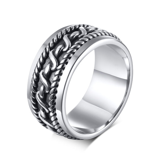 Personalized Stainless Steel Cast Ring in Color