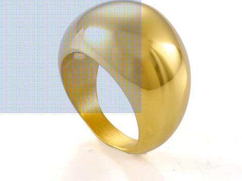 Gold Glossy Titanium Steel Fashion Trend Ring